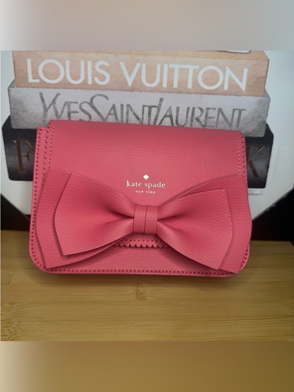 Kate Spade Hanni Bow Pink Crossbody Bag, nwt, color: warm guava